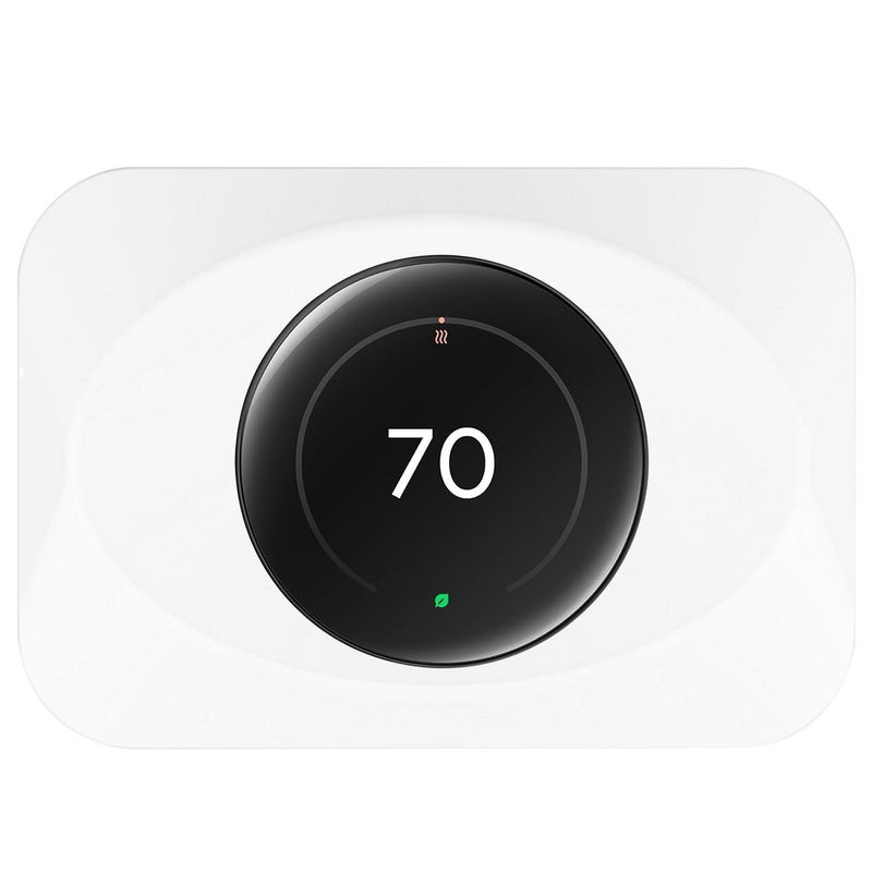 BAOKZZOM Nest Thermostat Wall Plate Cover Compatible with Google Nest Learning Thermostat (4th Gen)  Practical Nest Learning Thermostat 4 Trim Kit Accessory  Snap fit Design (White  1 Pack) - Image 1